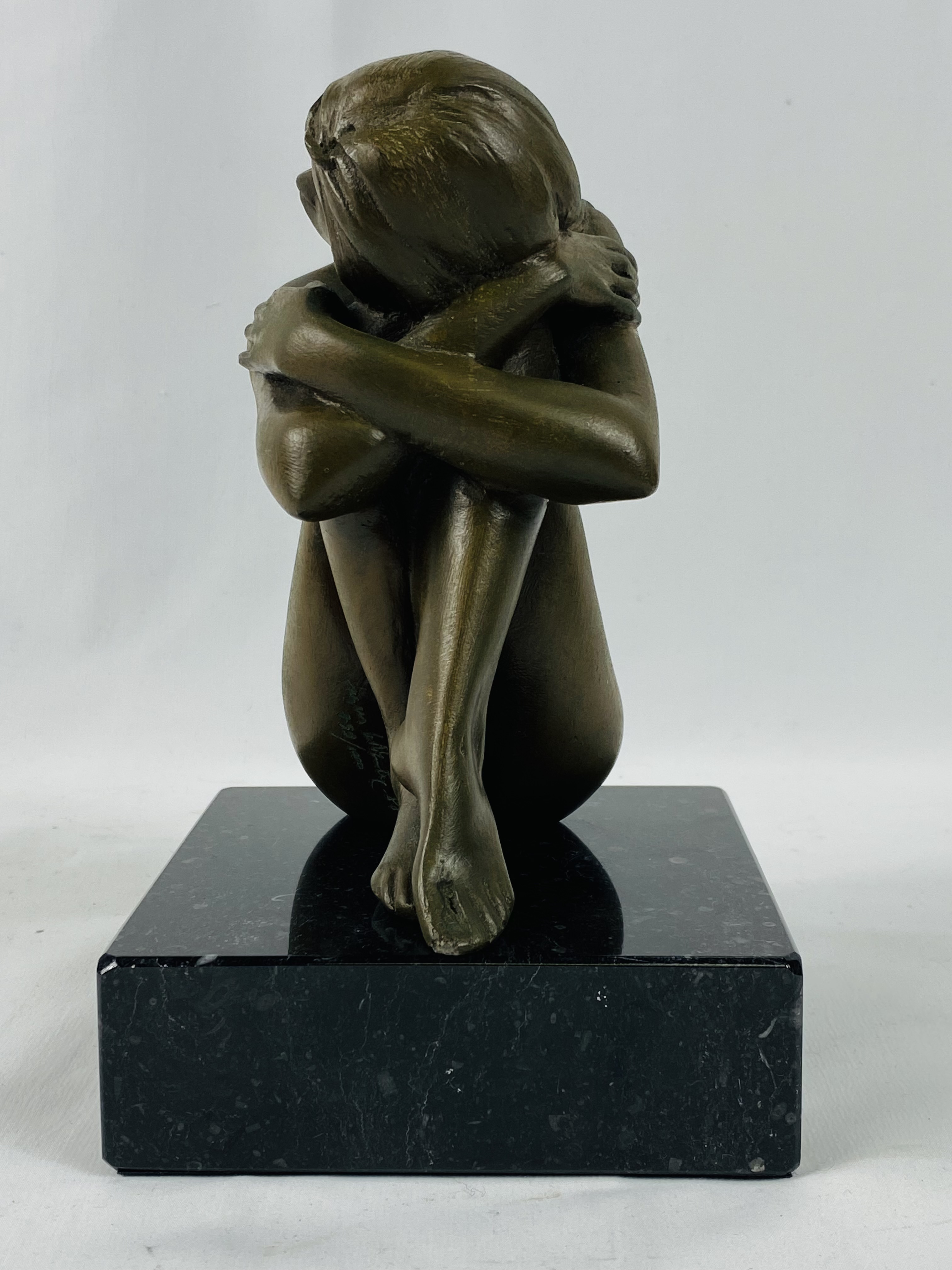 Cast limited edition sculpture of a sleeping lady - Image 3 of 6