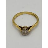 18ct gold solitaire ring