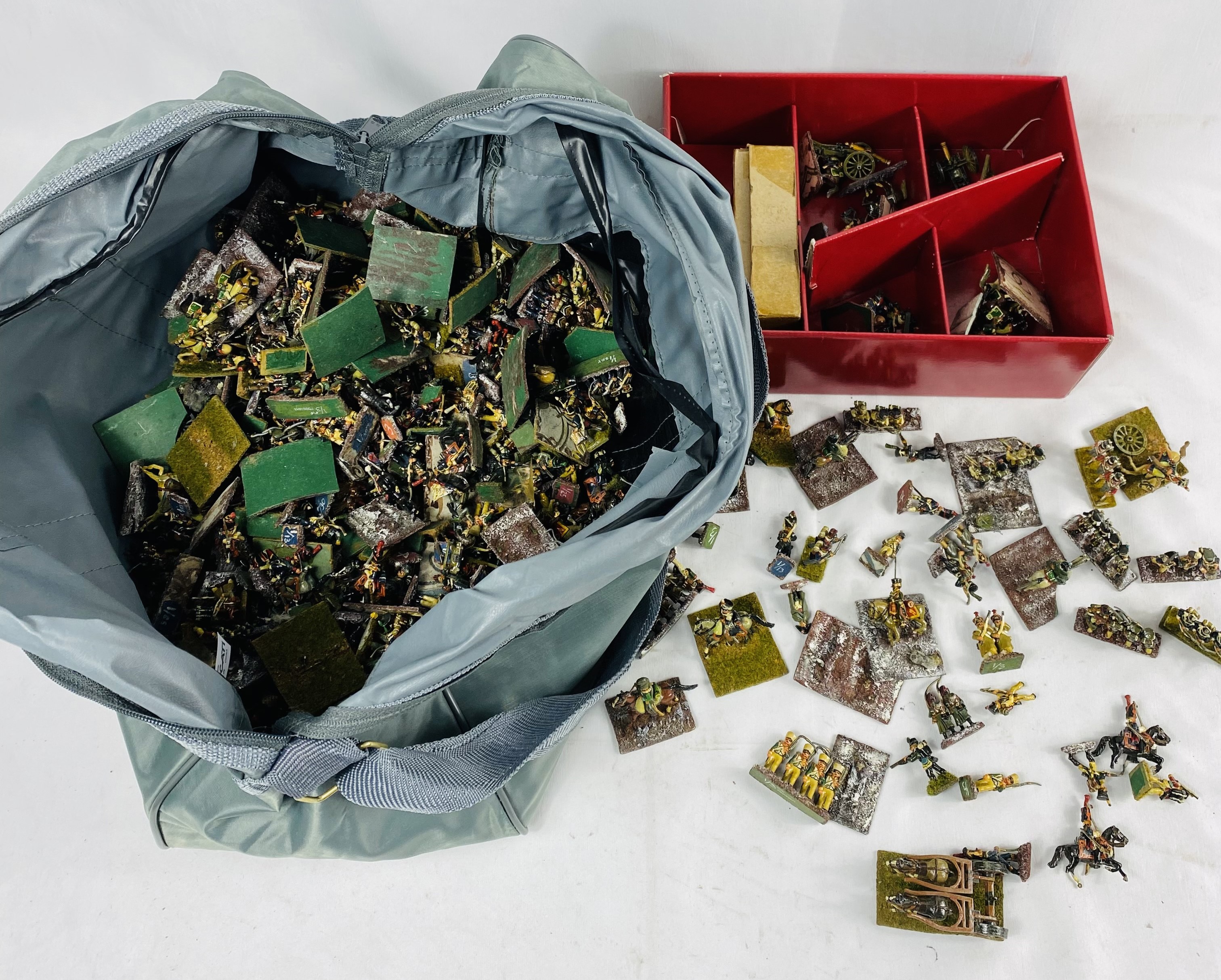 Large quantity of painted metal soldiers