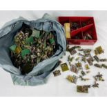 Large quantity of painted metal soldiers