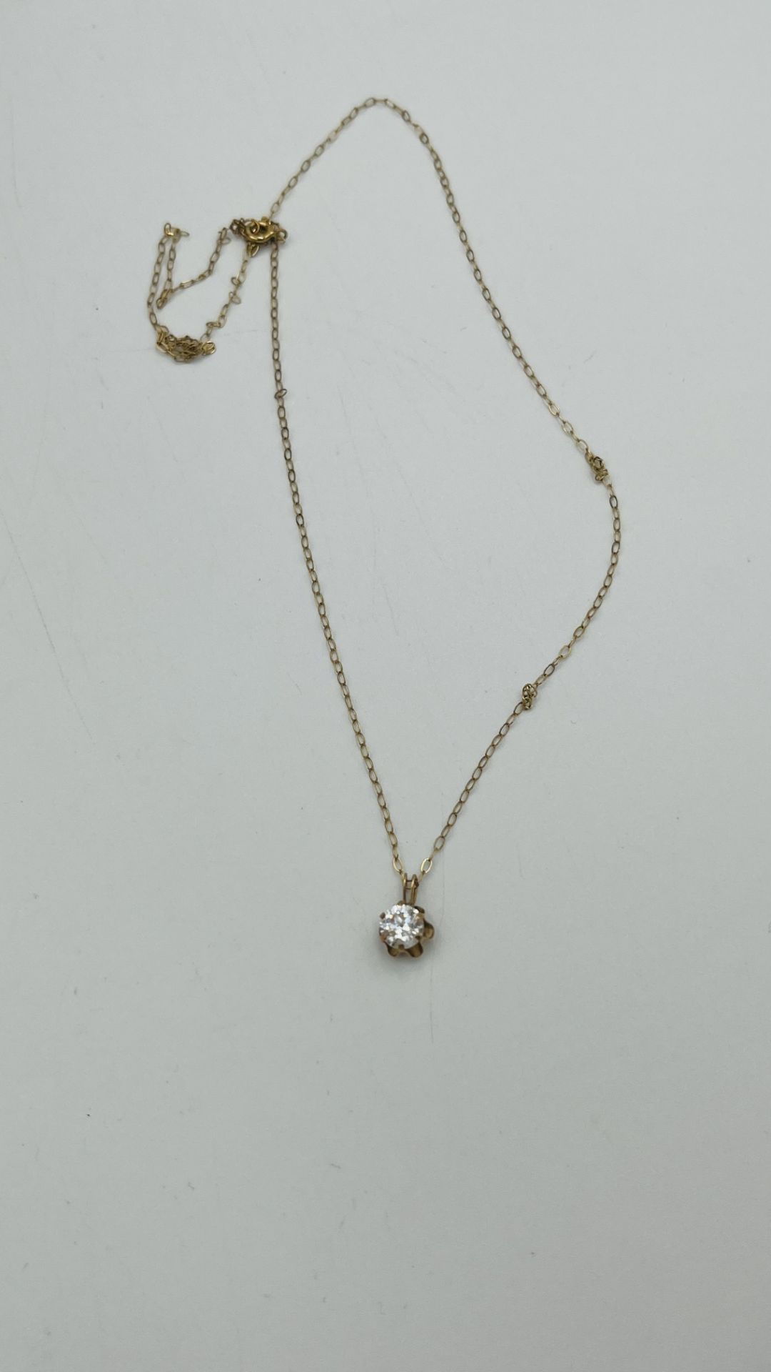 9ct gold necklace, ring and pendant necklace - Image 6 of 6