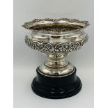 Silver bowl with repousse decoration