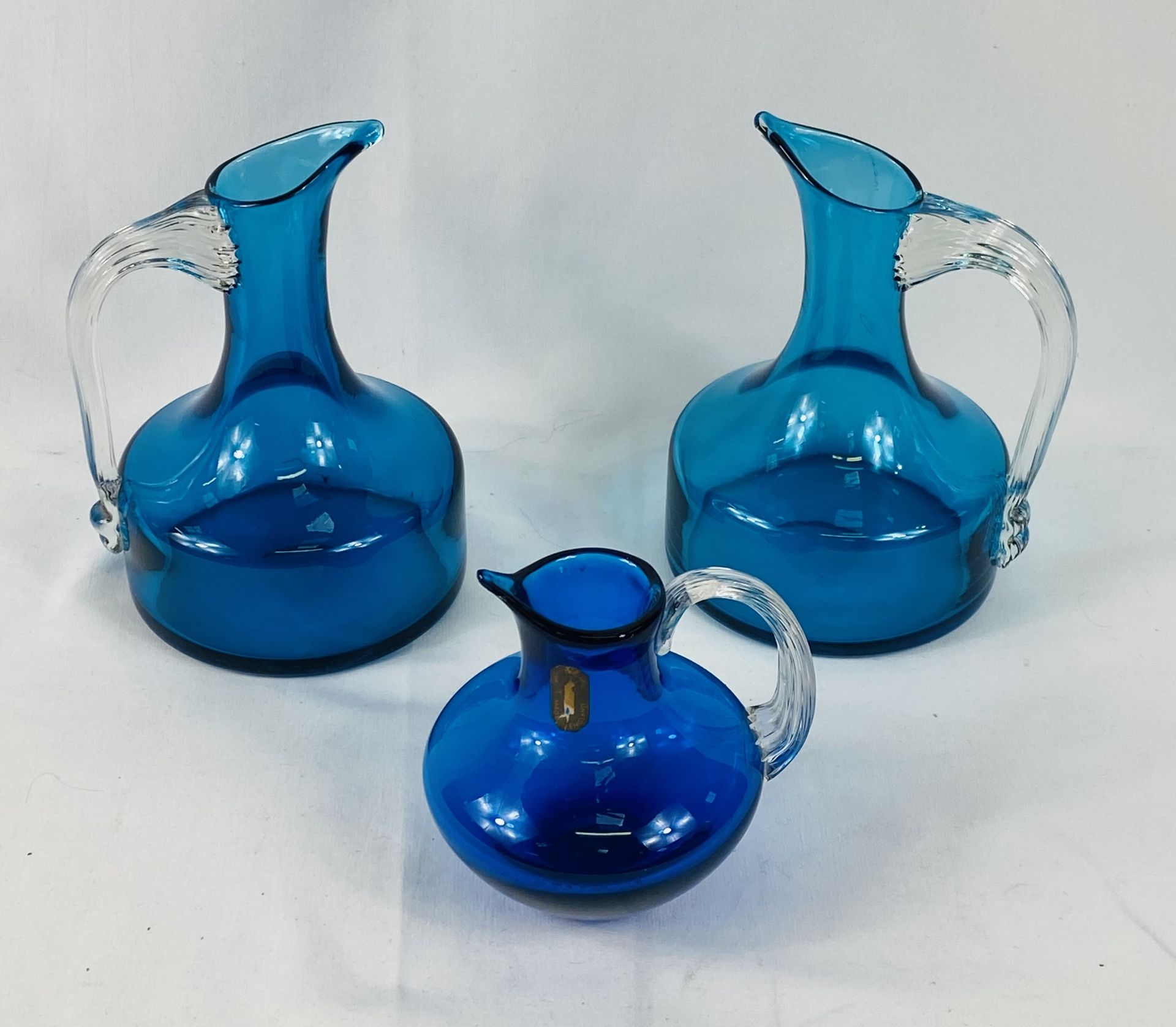 Three Whitefriars glass vases