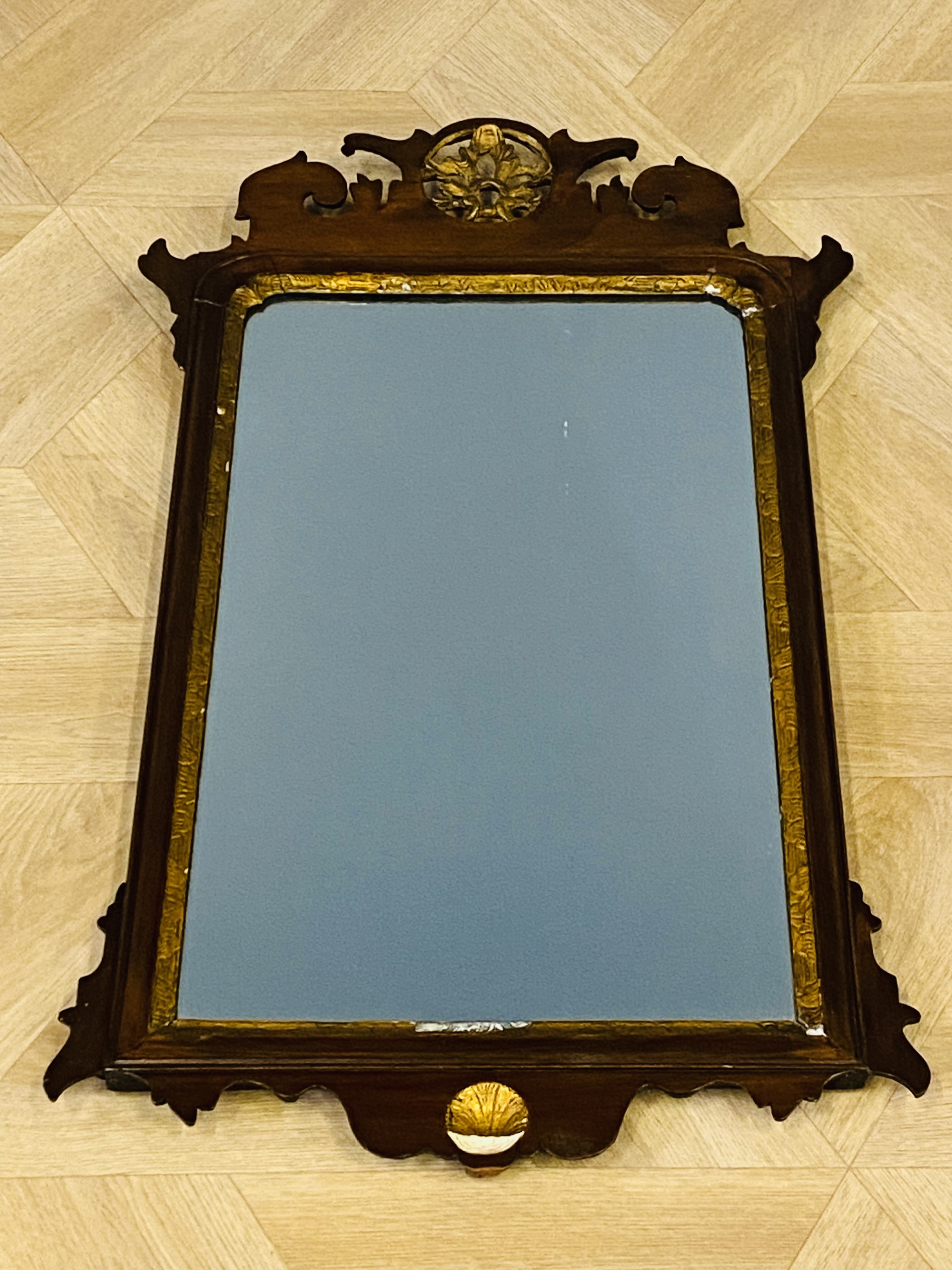 19th century Georgian style mahogany pier mirror