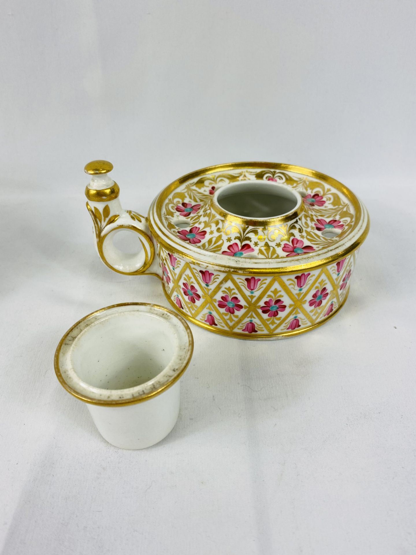 Crown Derby inkwell, two cabinet plates and bowls - Image 5 of 7