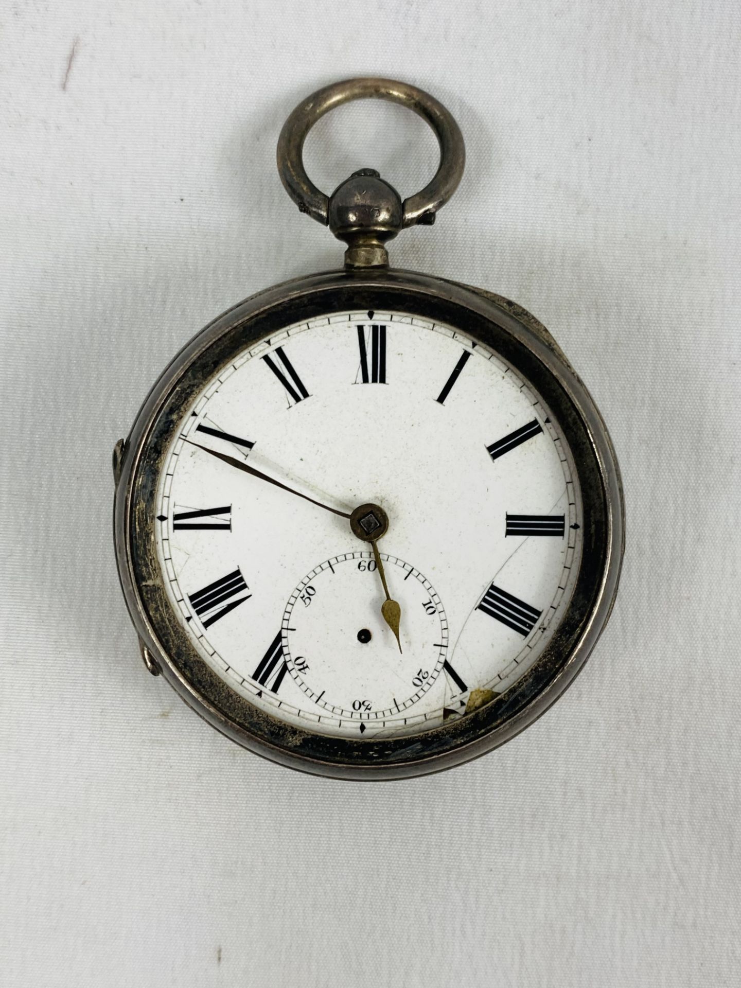 Three silver cased pocket watches, together with another - Bild 2 aus 9