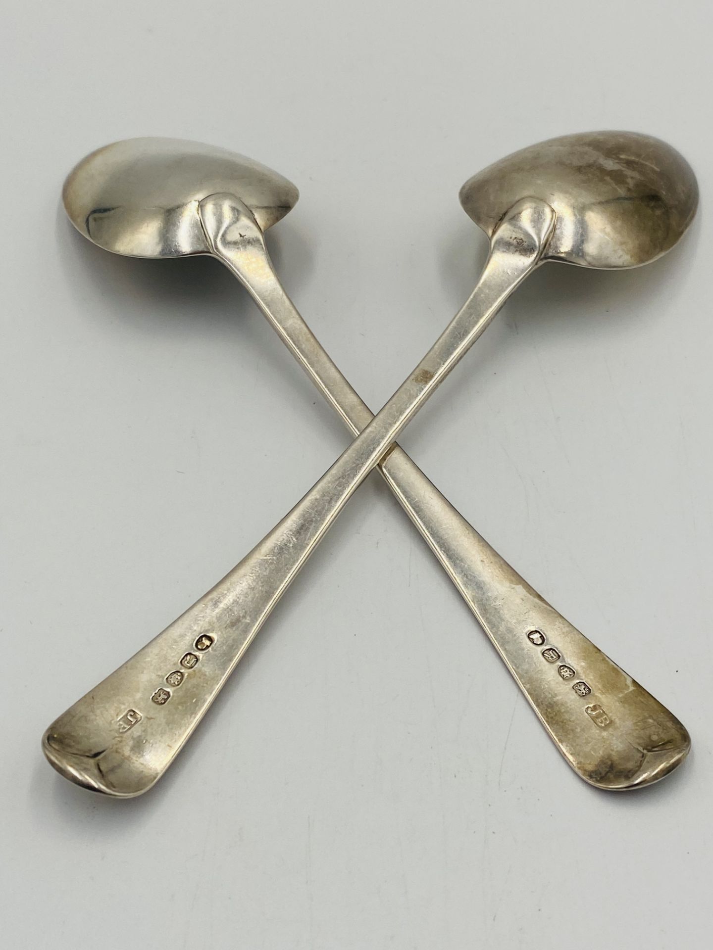 Pair of silver serving spoons - Image 5 of 6