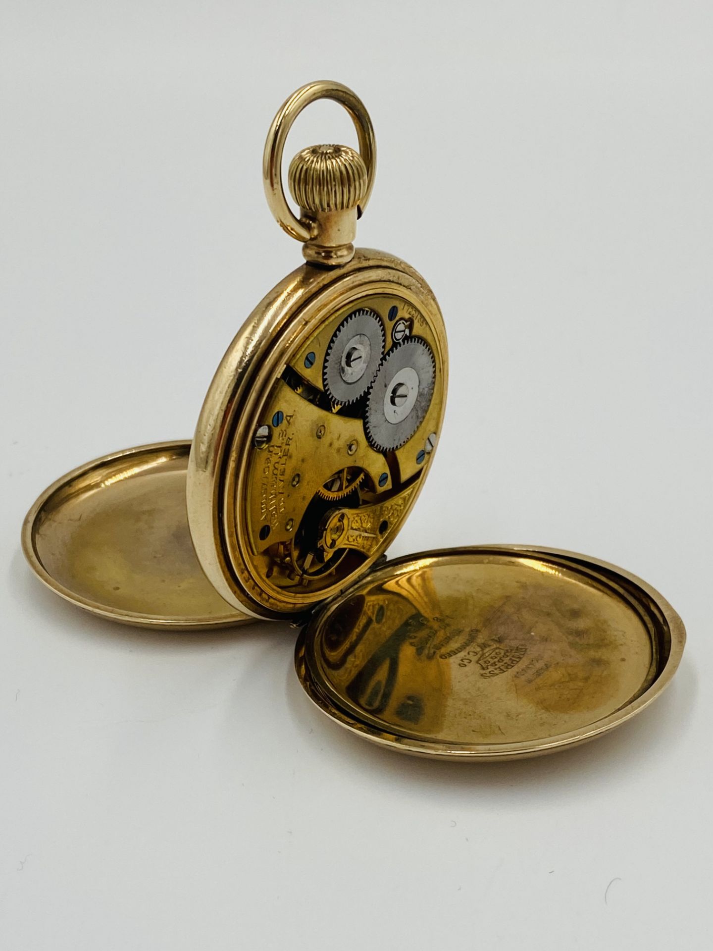 Gold plated pocket watch - Image 3 of 6
