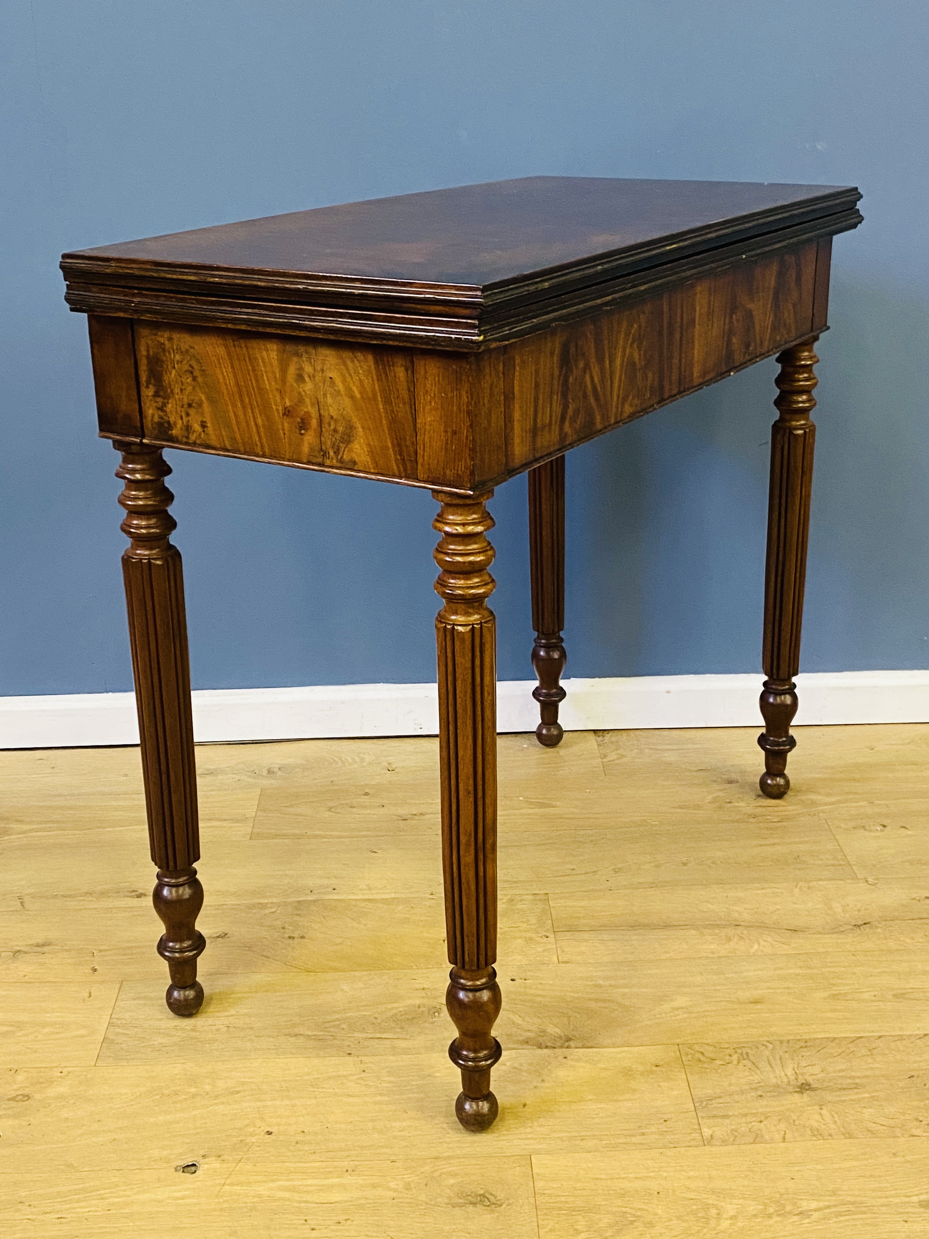 19th century French mahogany card table - Image 6 of 7