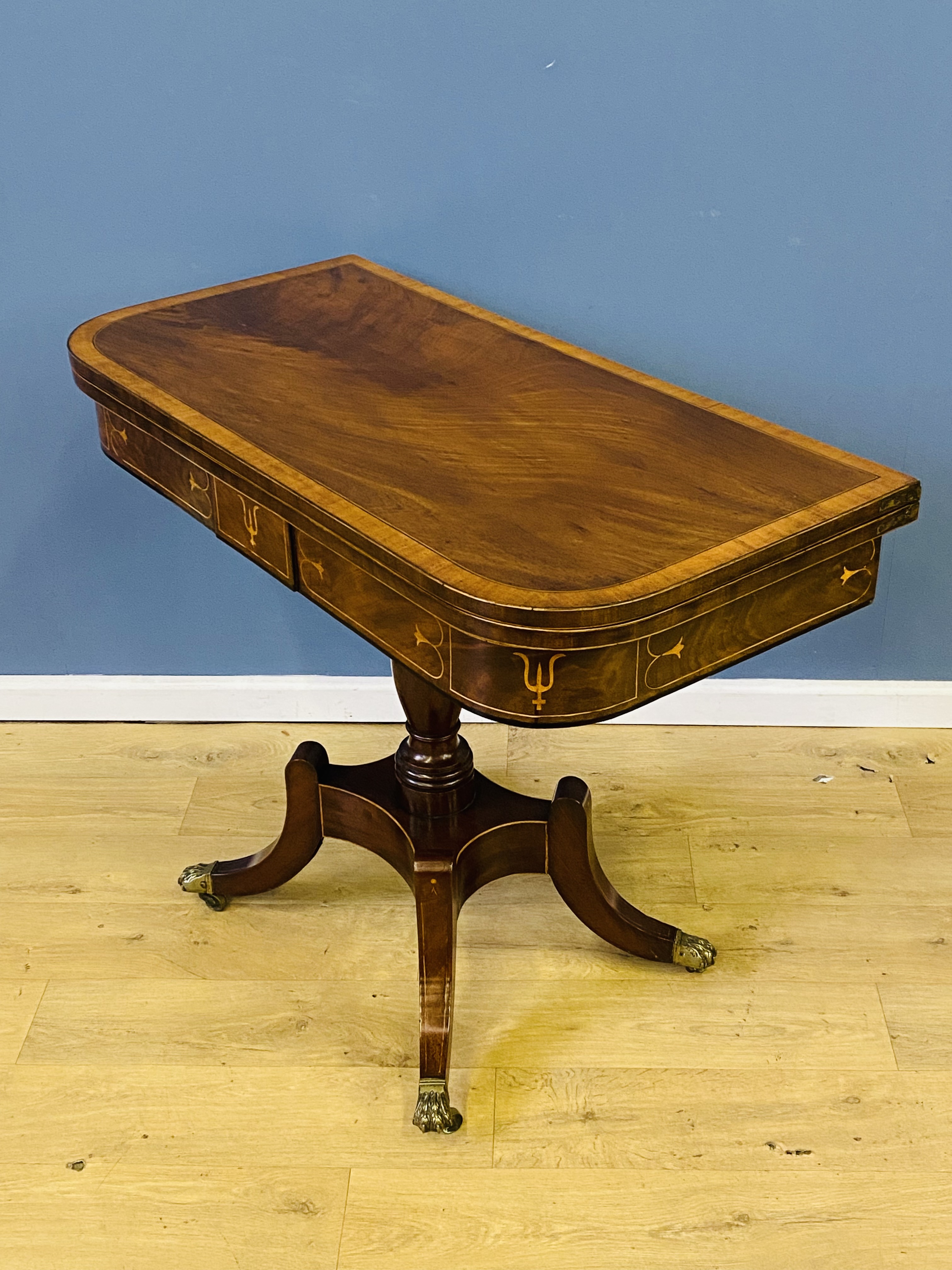19th century mahogany card table - Image 7 of 7