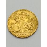 Edward VII gold half sovereign