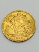 Edward VII gold half sovereign