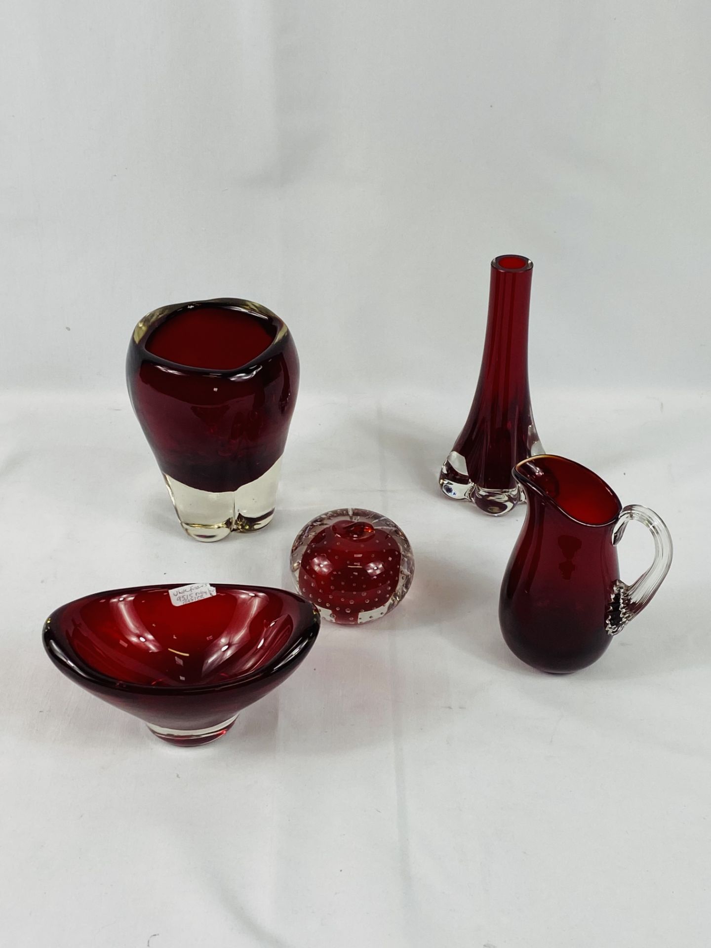 Five items of Whitefriars glass