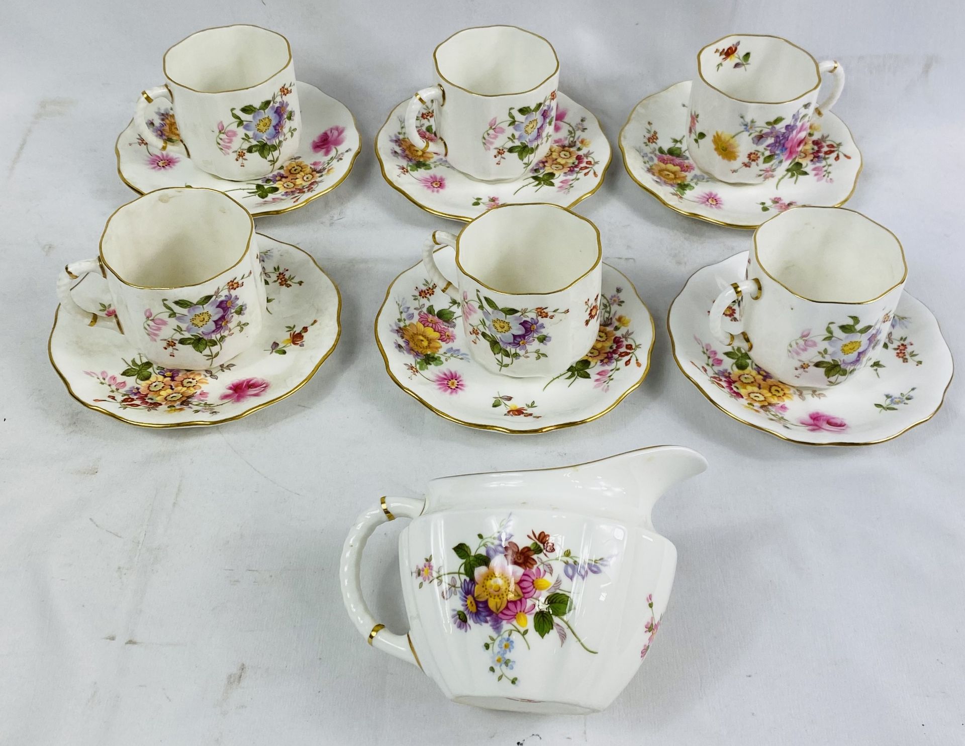 Six Royal Crown Derby coffee cups and saucers - Bild 6 aus 6