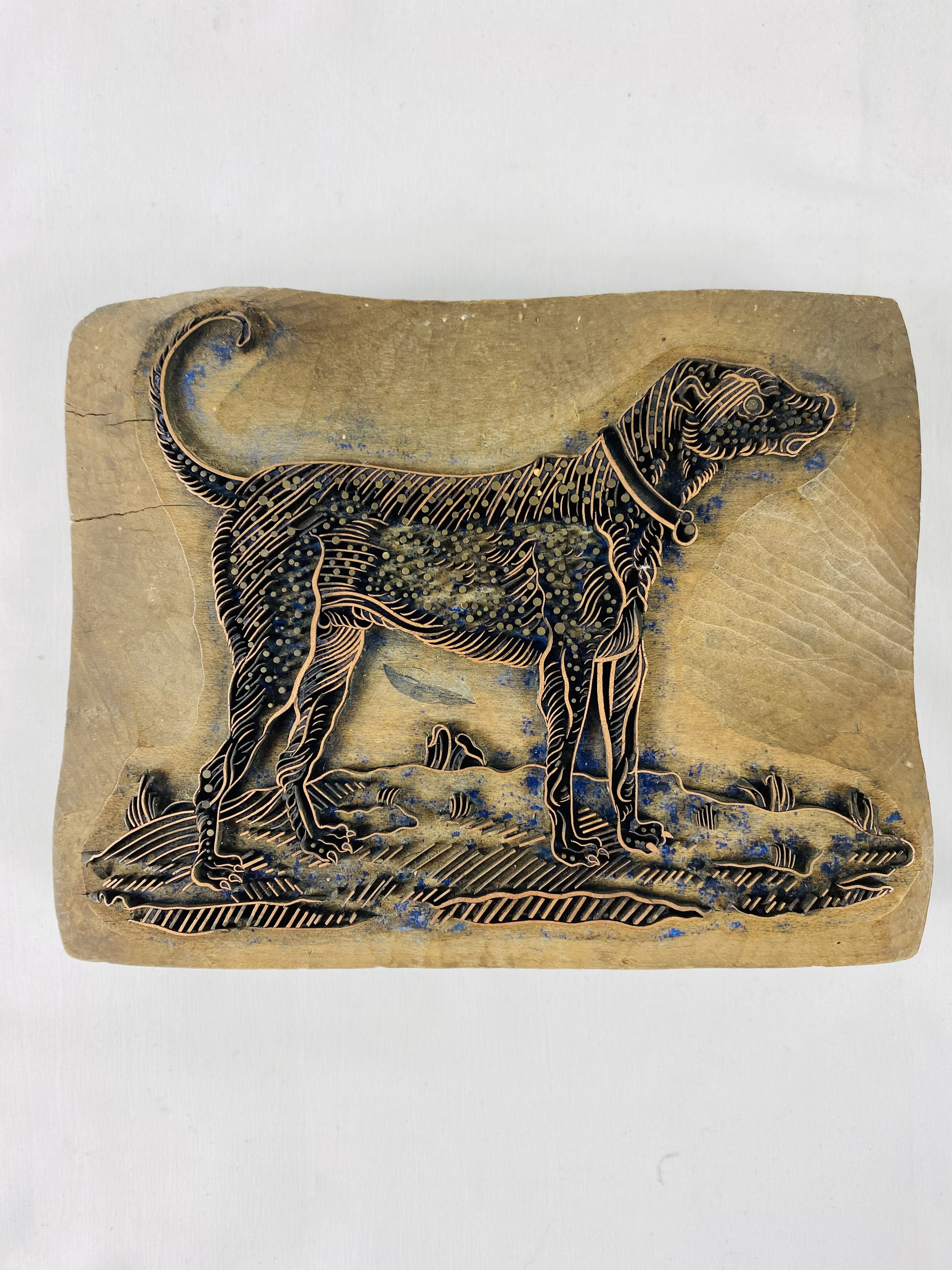 Four late 18th / early 19th century wood printing blocks - Image 5 of 7