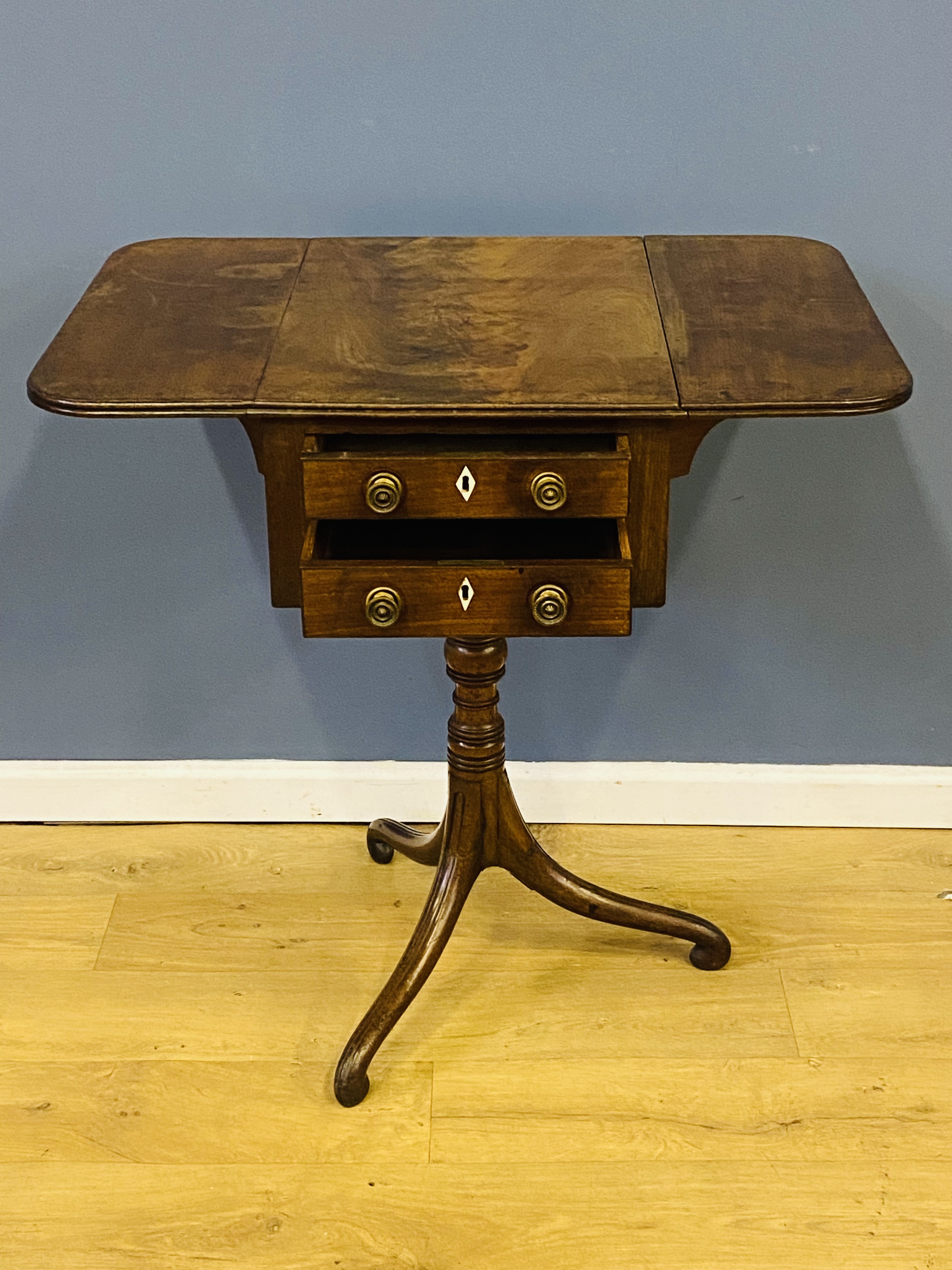 19th century mahogany work table