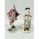 Two continental porcelain figures