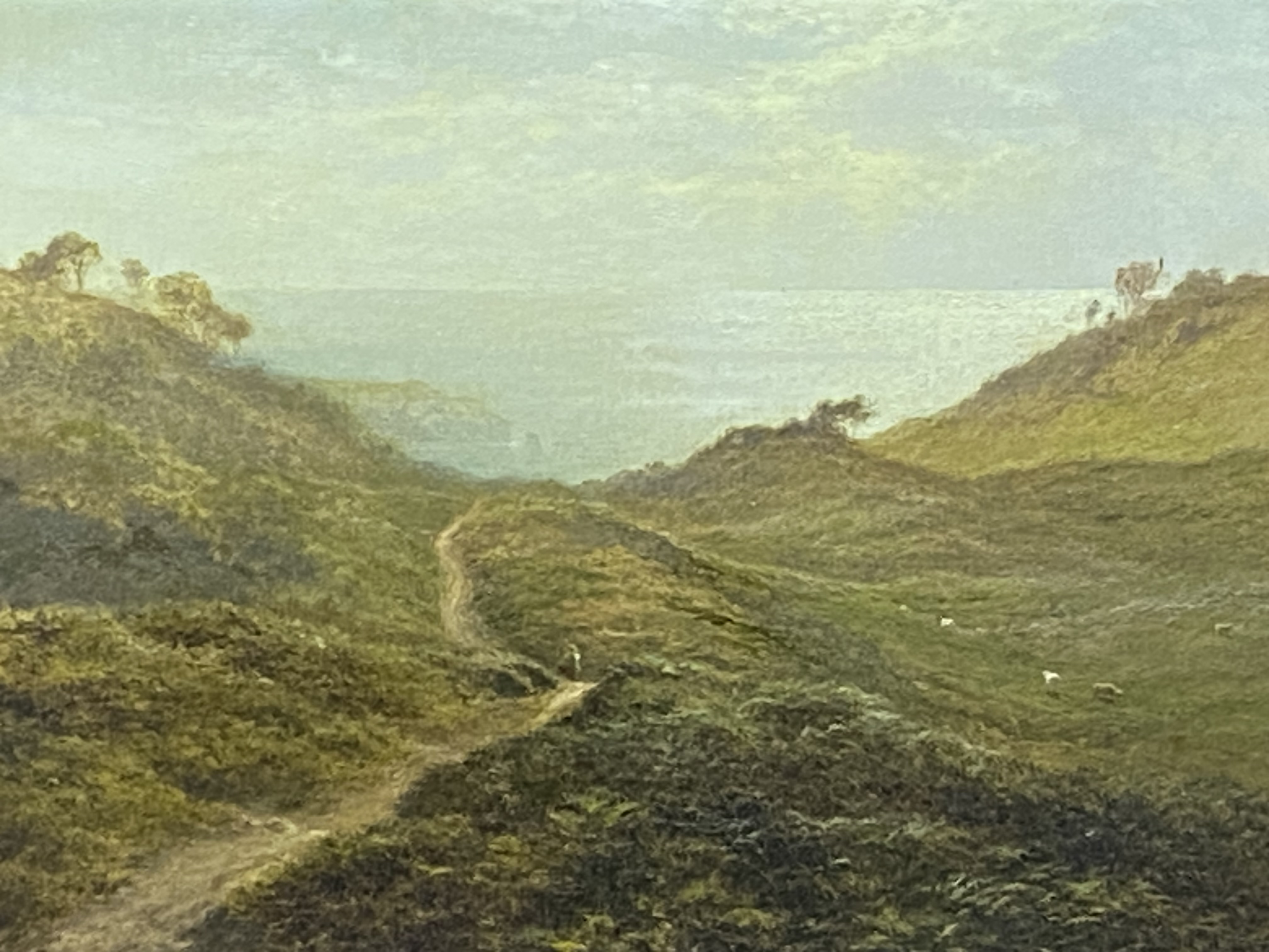 Arthur Gilbert (1819 -1895), framed and glazed oil on canvas of a coastal scene - Image 3 of 4