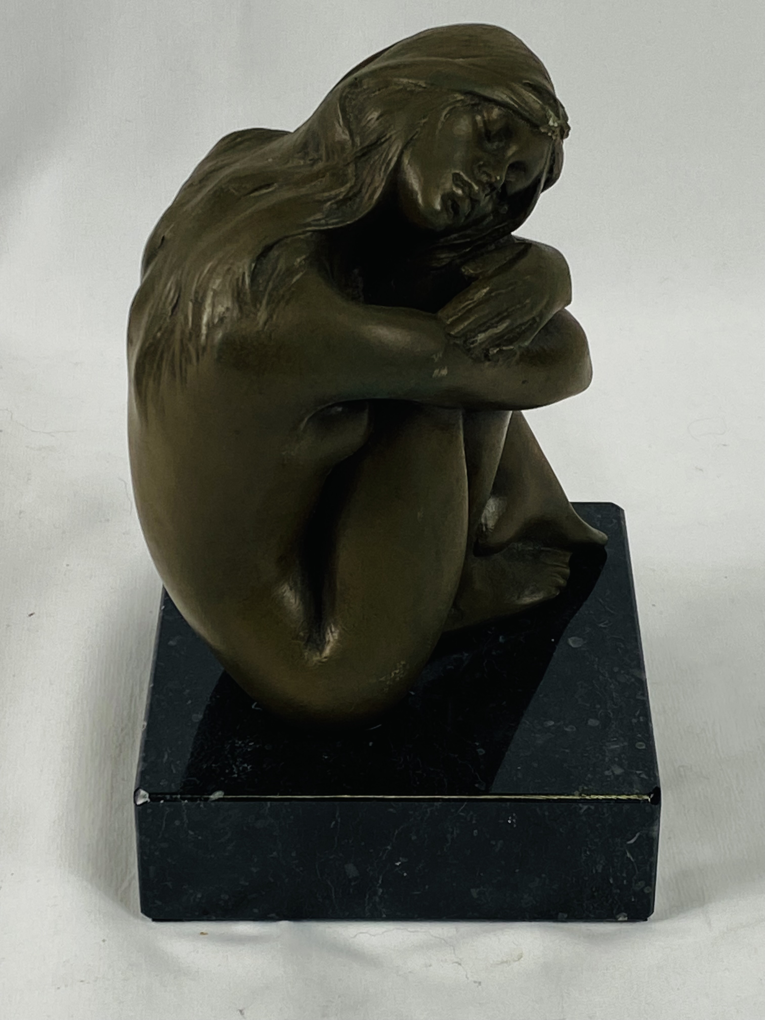 Cast limited edition sculpture of a sleeping lady - Image 2 of 6