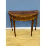 Georgian mahogany demi lune card table