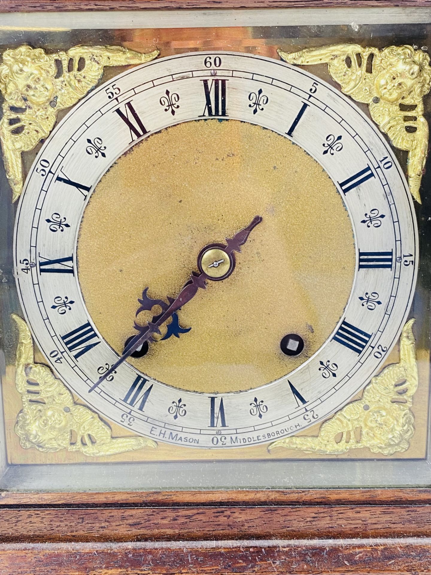 Oak cased mantel clock - Bild 3 aus 8