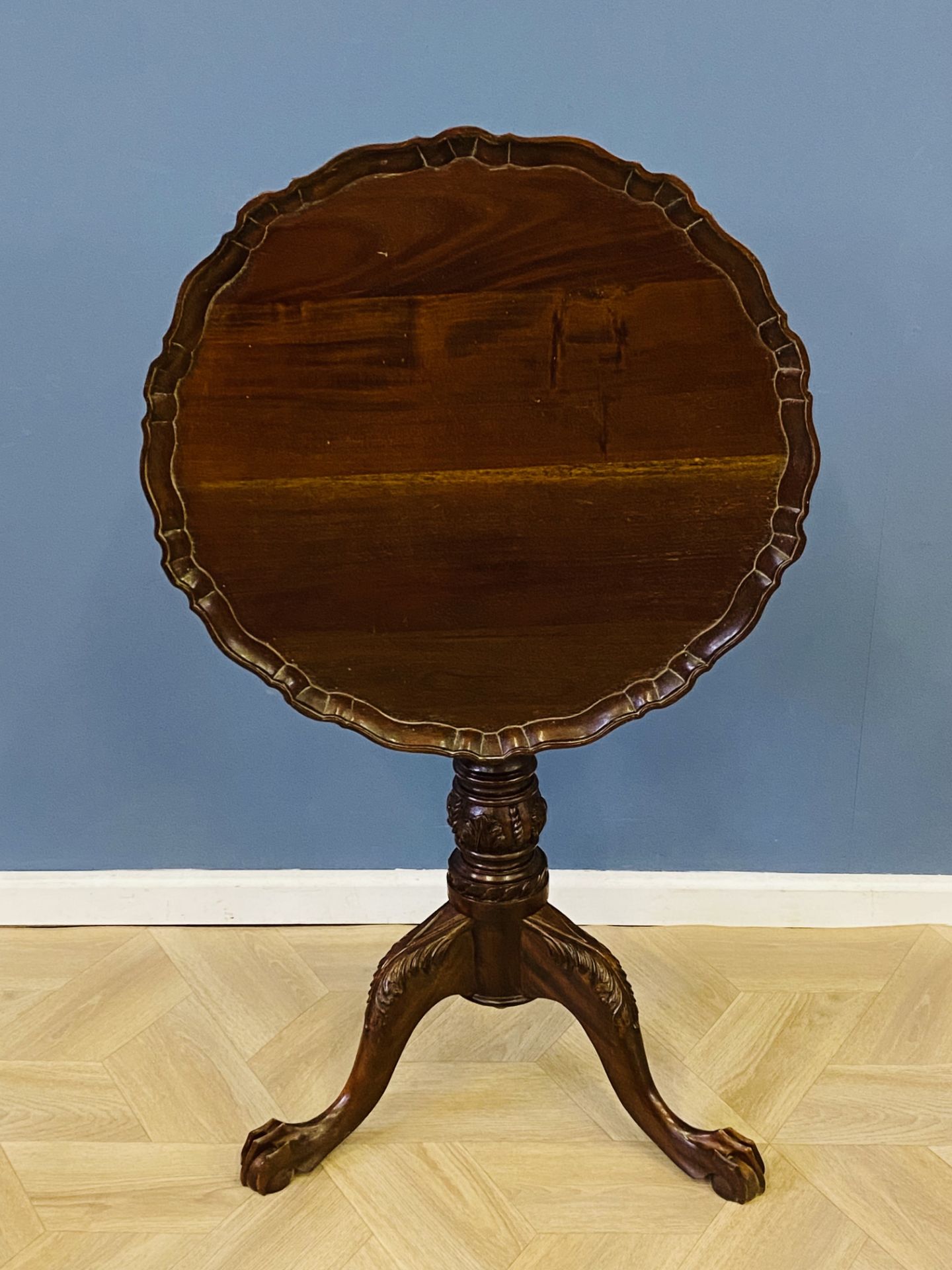 Chippendale style mahogany tripod occasional table - Image 3 of 7