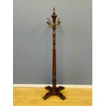 Reproduction mahogany hat and coat stand