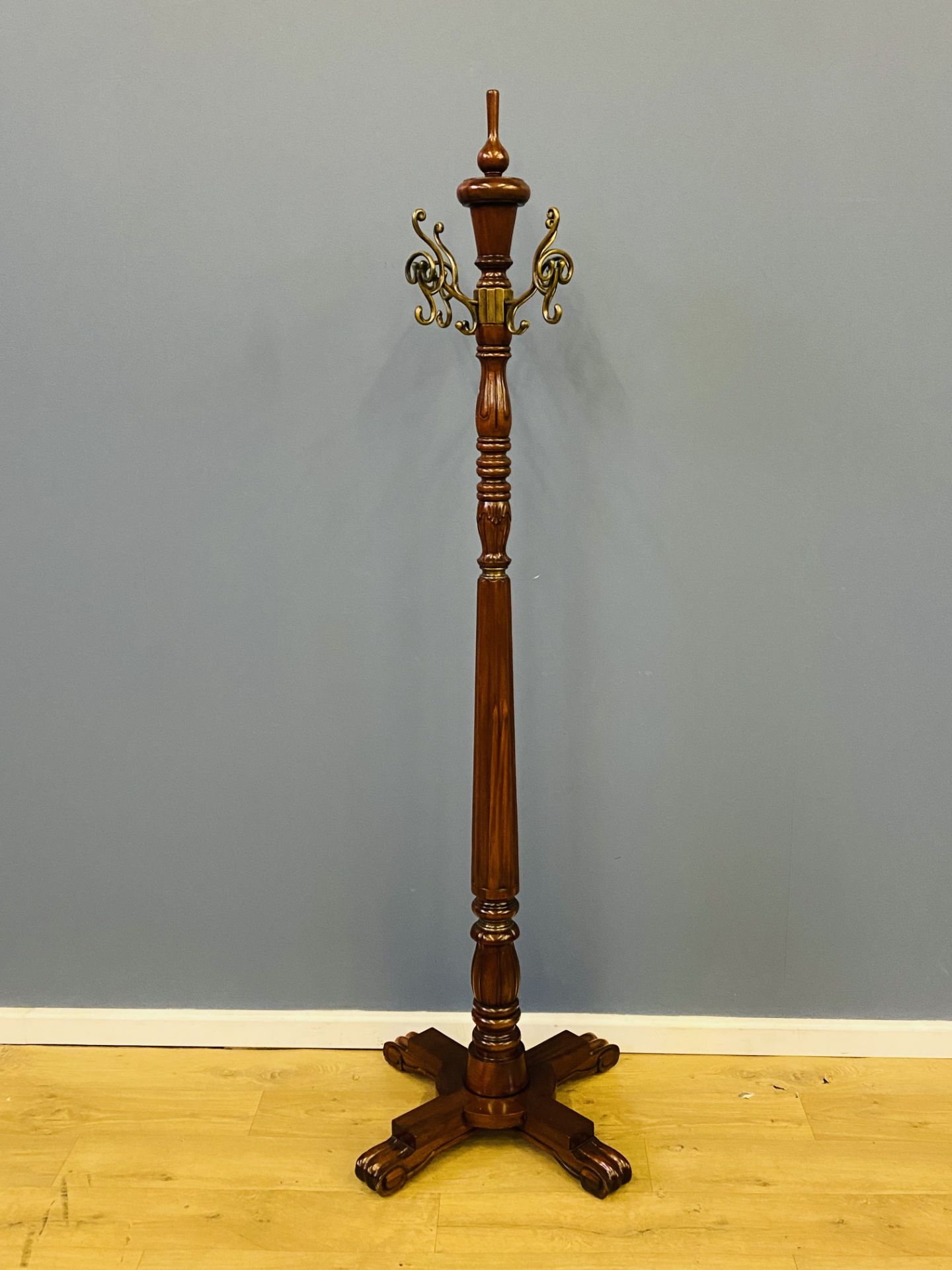 Reproduction mahogany hat and coat stand