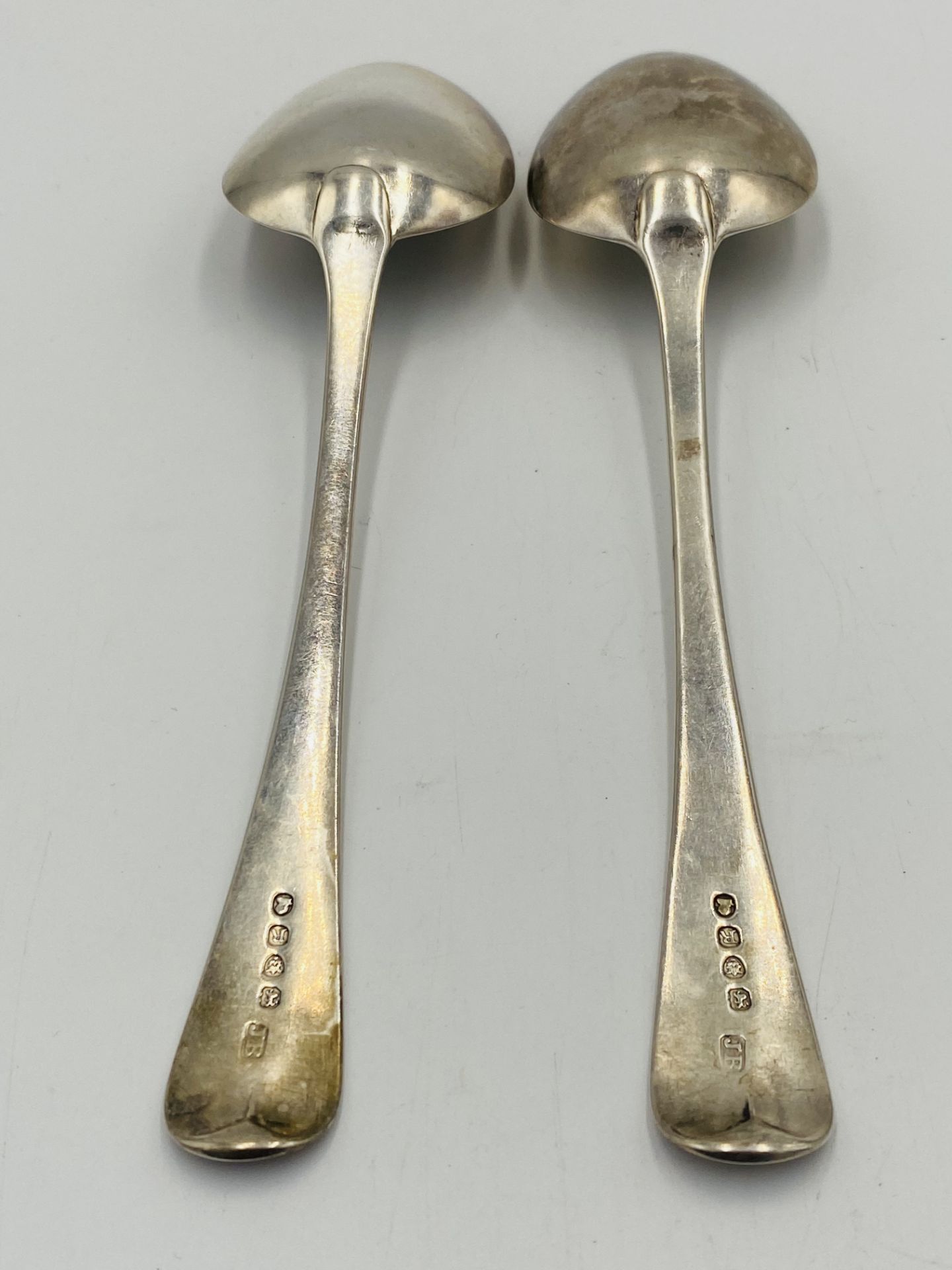 Pair of silver serving spoons - Image 6 of 6
