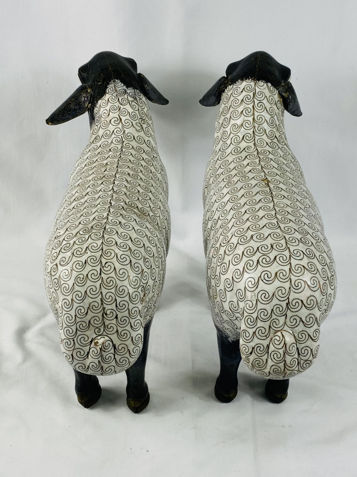 Two cloisonne sheep - Image 9 of 9