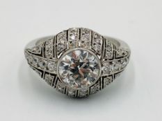 Platinum and diamond ring