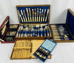 Canteen of silverplate cutlery and other silver plate cutlery