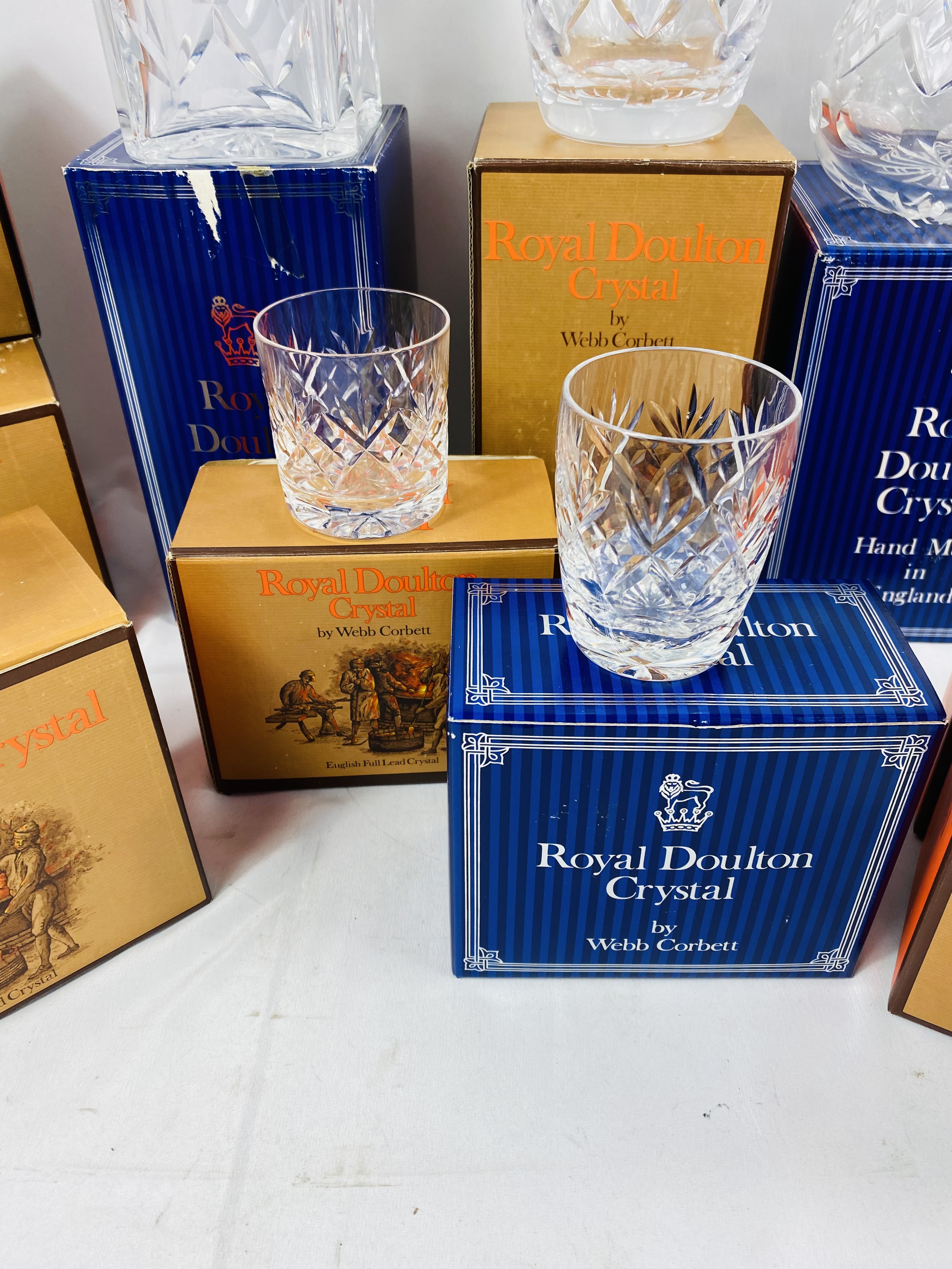 Twelve boxed items of Royal Doulton crystal - Image 3 of 8
