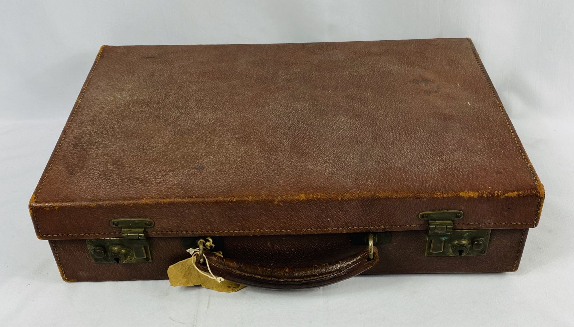 Drew & Sons pig skin attache case - Image 4 of 6