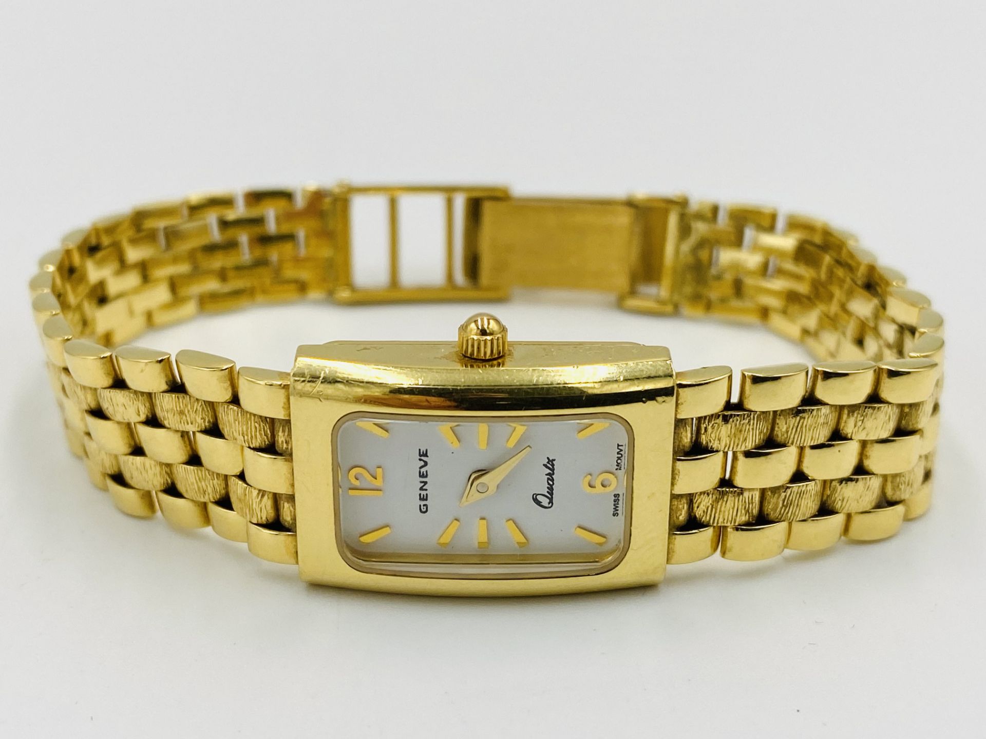 18ct gold ladies Geneve quartz wristwatch - Bild 4 aus 6