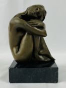 Cast limited edition sculpture of a sleeping lady