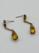 Pair of 9ct gold earrings