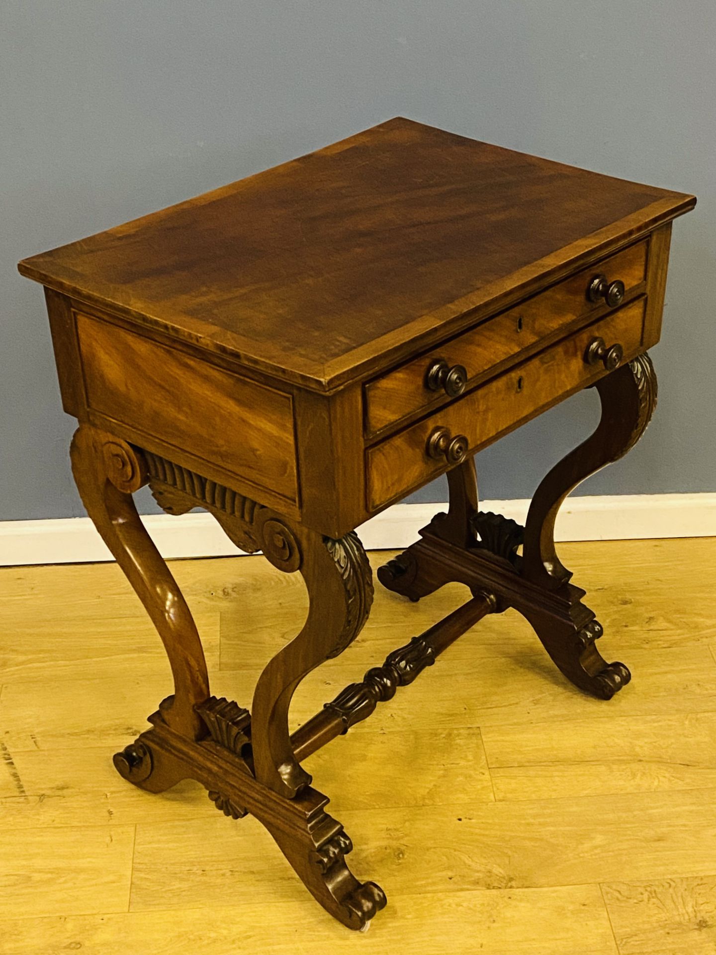 19th century two drawer work table