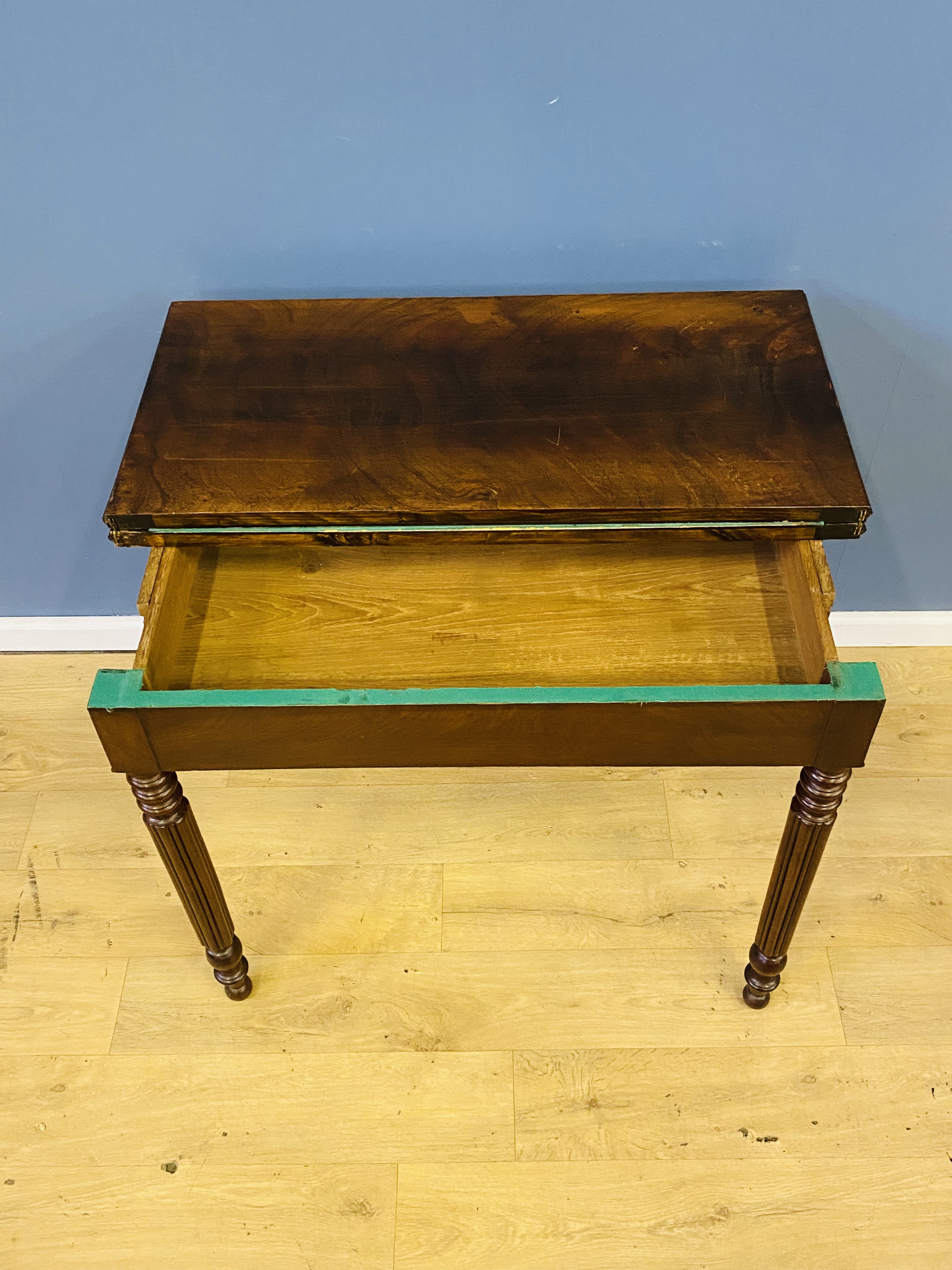 19th century French mahogany card table - Image 4 of 7