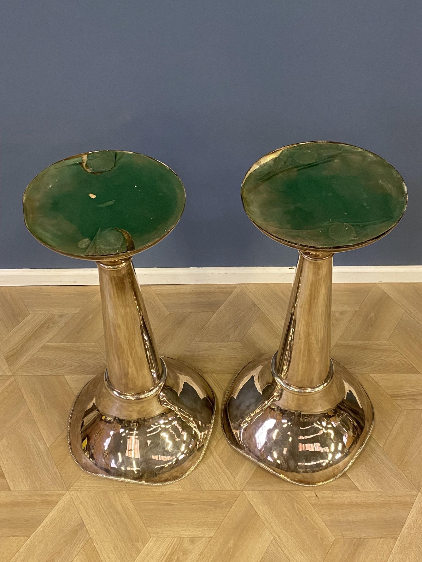 Large pair of silvered vases retailed by Thomas Goode - Image 8 of 9