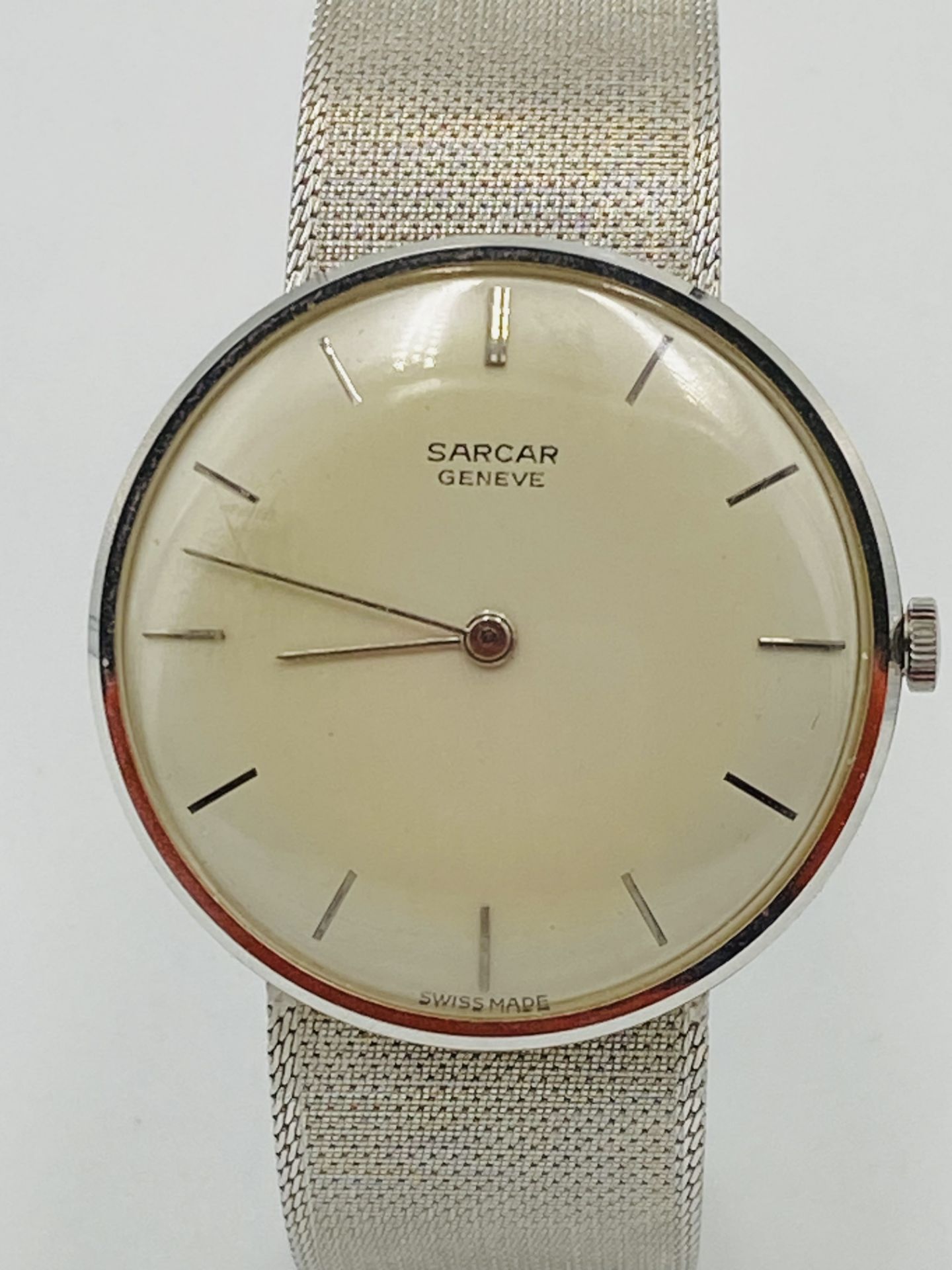 Sarcar Geneve wristwatch with 18ct gold strap