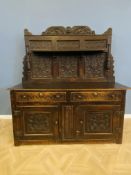 Oak dresser with carved decoration