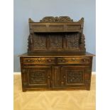 Oak dresser with carved decoration