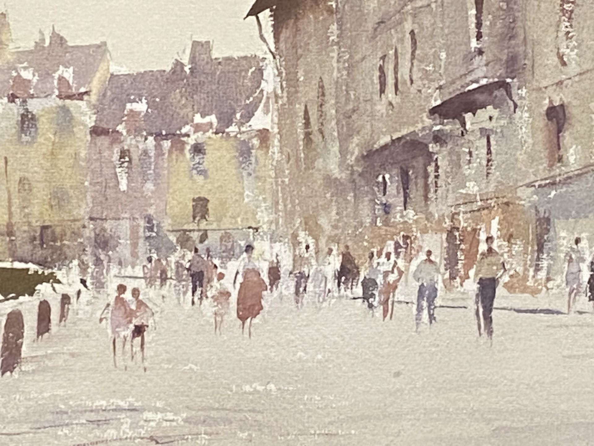 Edward Seago, framed and glazed watercolour of a harbour scene - Bild 3 aus 5