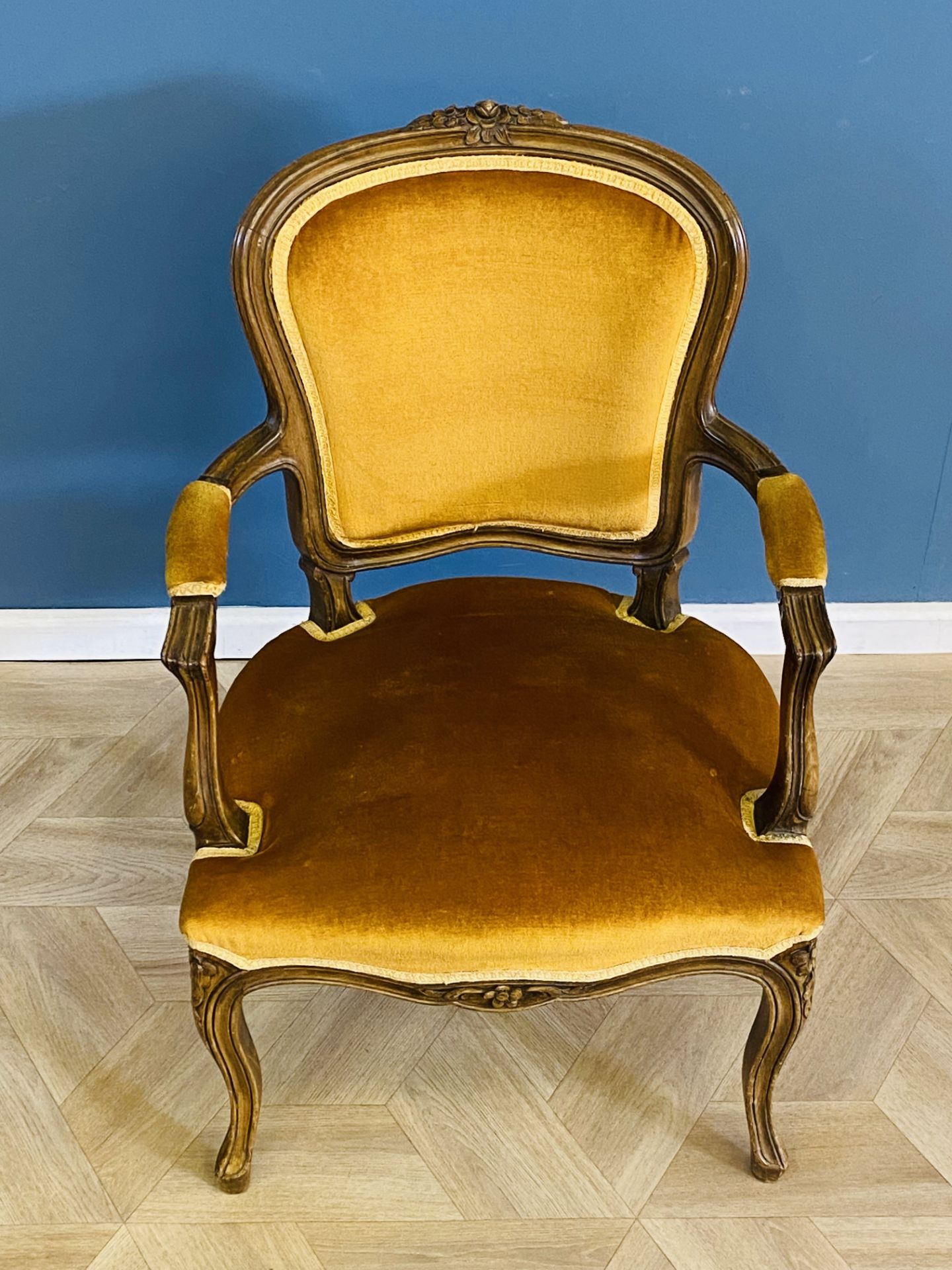 Pair of French style elbow chairs - Image 7 of 8