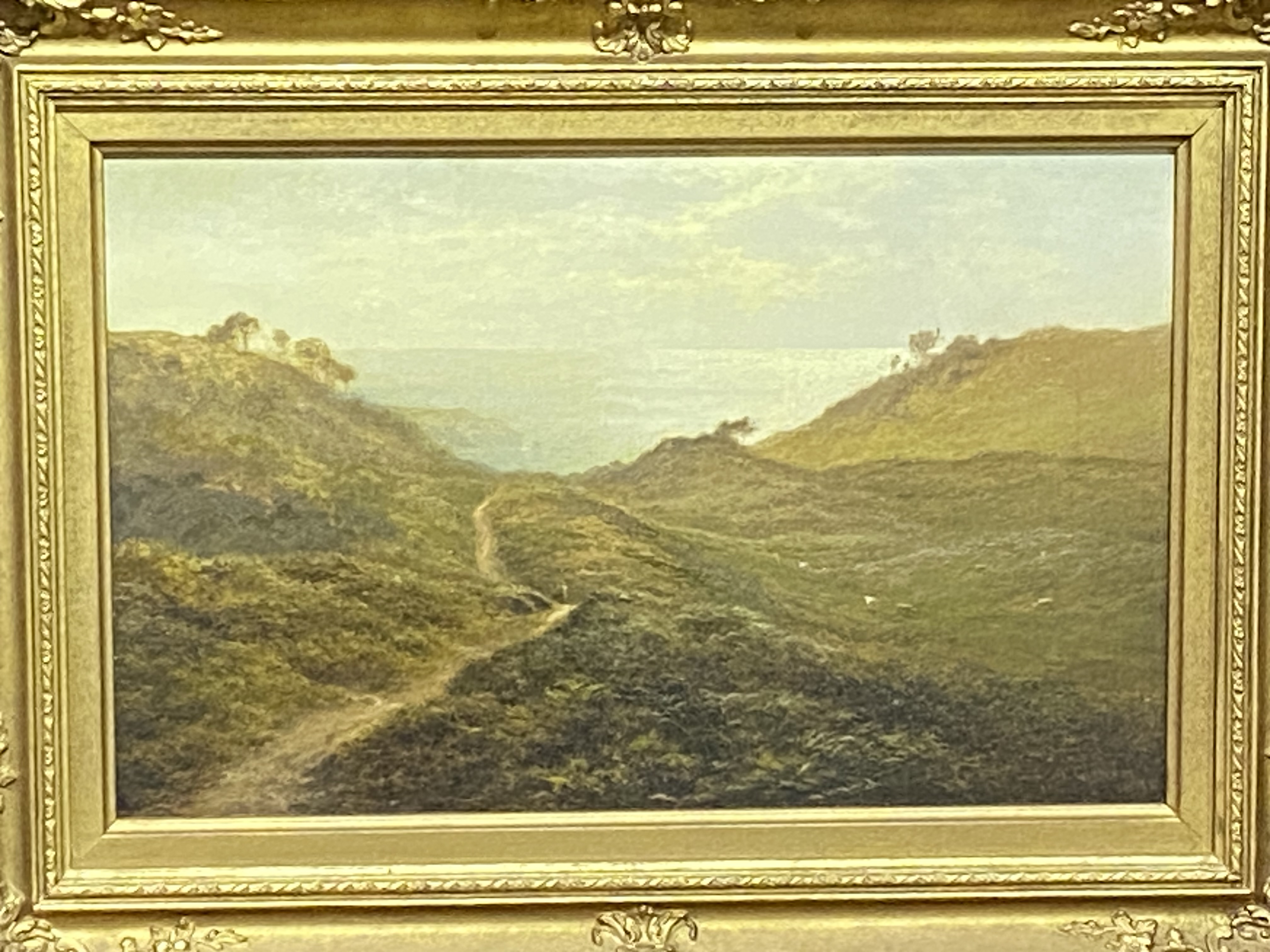 Arthur Gilbert (1819 -1895), framed and glazed oil on canvas of a coastal scene - Image 4 of 4