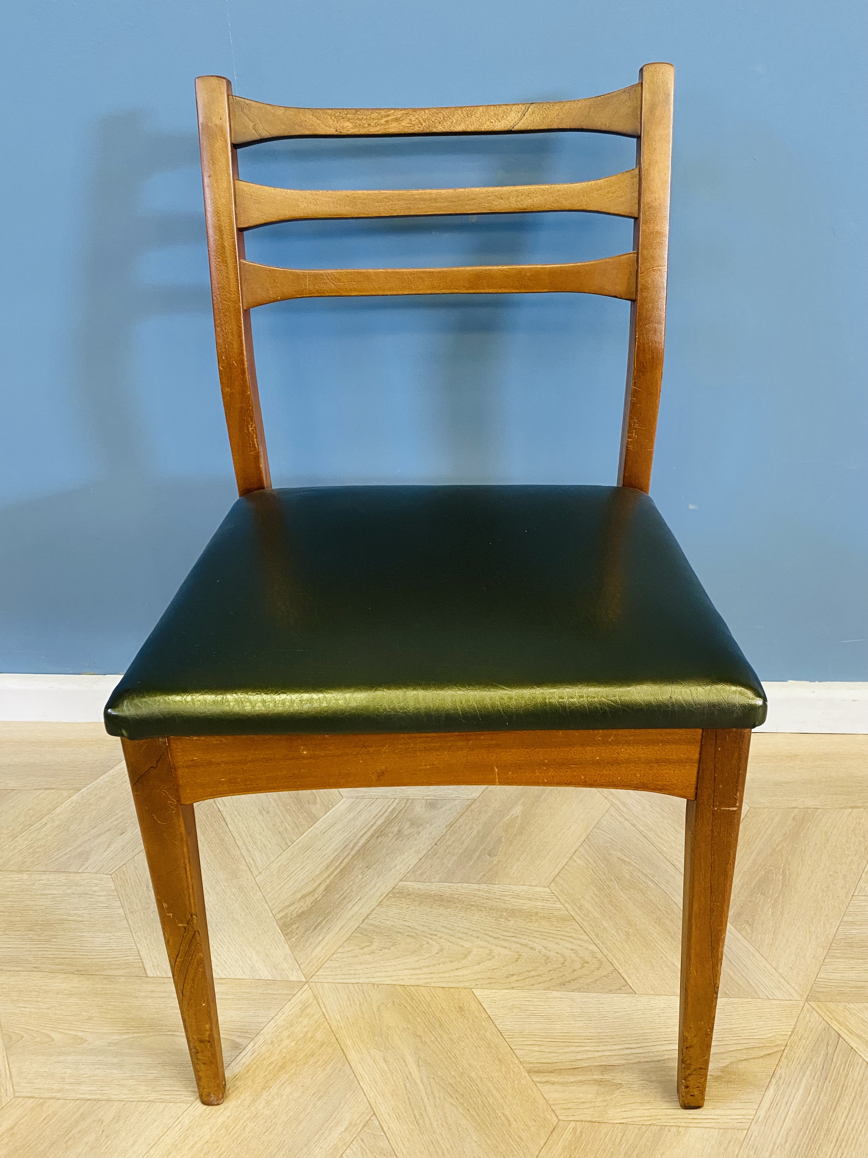 Set of four mid century teak dining chairs - Image 3 of 6