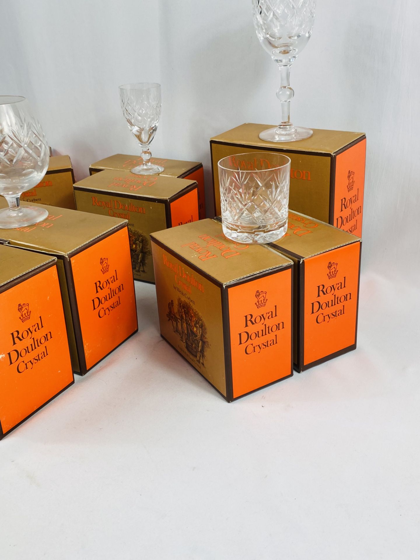 Twelve boxed items of Royal Doulton crystal - Image 6 of 7