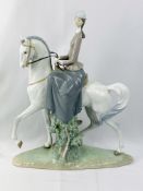 Lladro figure of a lady on horseback