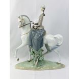 Lladro figure of a lady on horseback